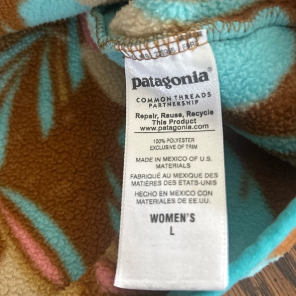 Patagonia Synchilla Snap-T Fleece Pullover Women’s Size Large Feather Dancer! - Picture 3 of 6